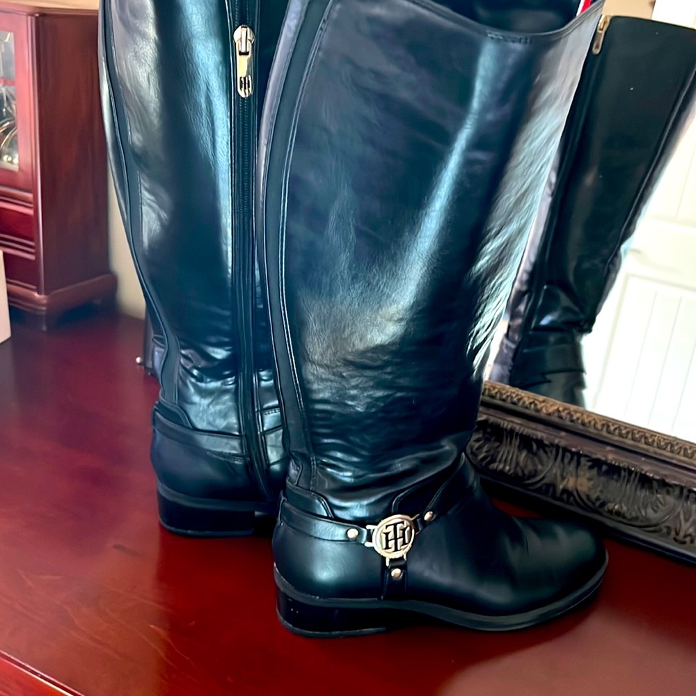 Tommy Hilfiger black riding boots